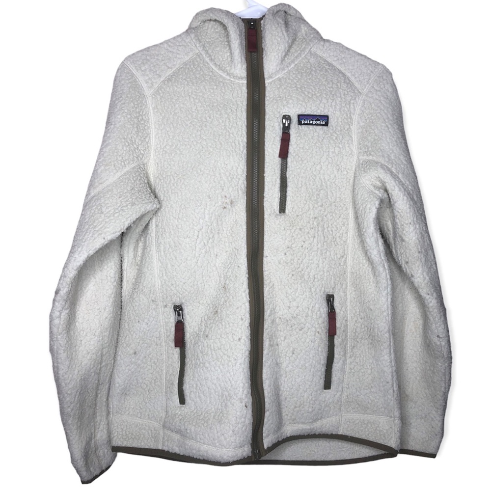 Patagonia Retro Pile Hoody Pelican Medium Flawed
